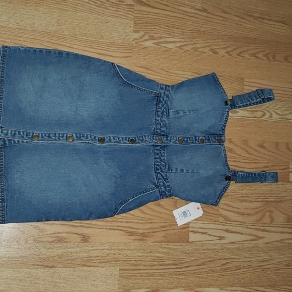 Billabong Coastline Dance jean overalls dress size Medium - Picture 4 of 5